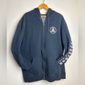 VTG Y2K AEROPOSTALE Sweatshirt Hoodie L Women Full Zip Faded Street wear Hip hop
